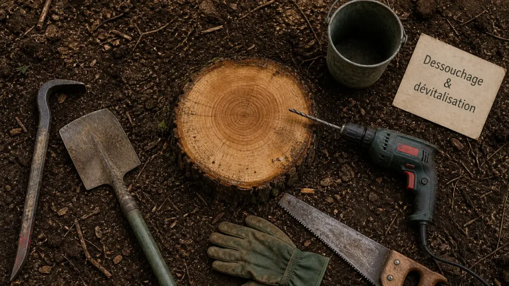 Détruire une souche d’arbre : dessouchage, perçage ou dévitalisation ? 10 Détruire souche : outils de dessouchage, perçage et dévitalisation