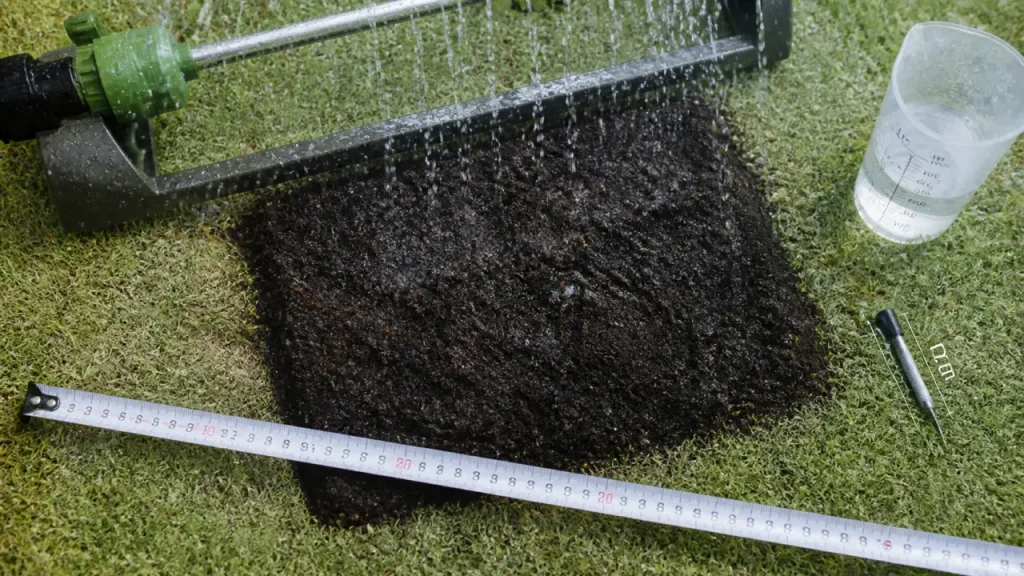 Nouveau gazon : 4 à 5 litres d’eau par m² au semis, puis plus profond 21 Quantite eau nouveau gazon : arrosage semis 4 à 5 L/m²