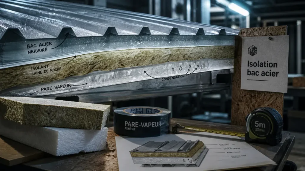 Toiture bac acier isolation pour éviter la condensation