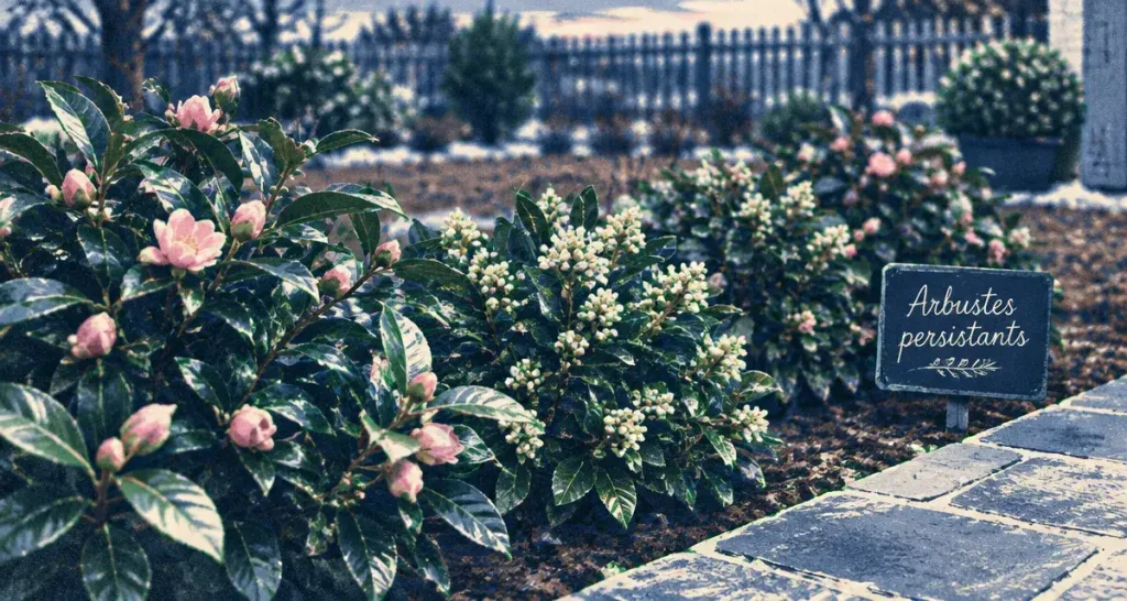 Arbuste persistant à fleurs : haie fleurie en hiver