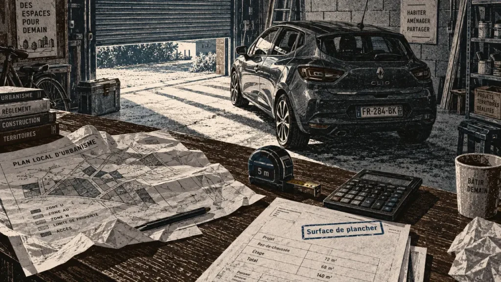 Garage et surface de plancher : taxation sans création de surface